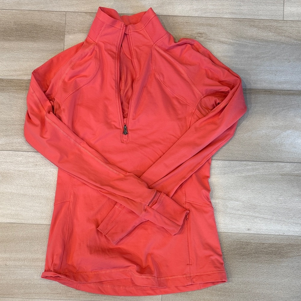 lululemon athletica Vibrant Coral Half-Zip Jacket